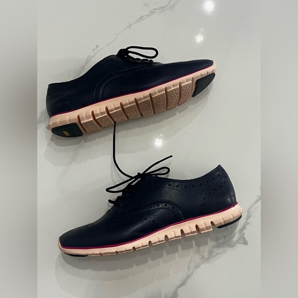 Cole Haan Women’s ZeroGrand O.S. Leather Blue Lace Up Comfort Shoes Sz 6.5 - Picture 6 of 8